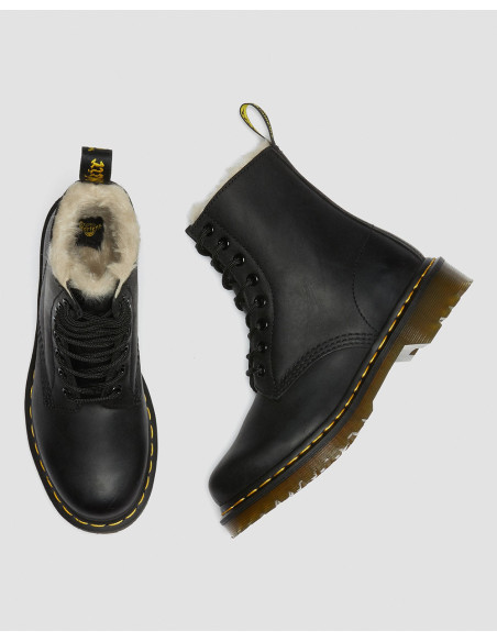 DR MARTENS 1460 Serena Black Burnished Wyoming - Boots