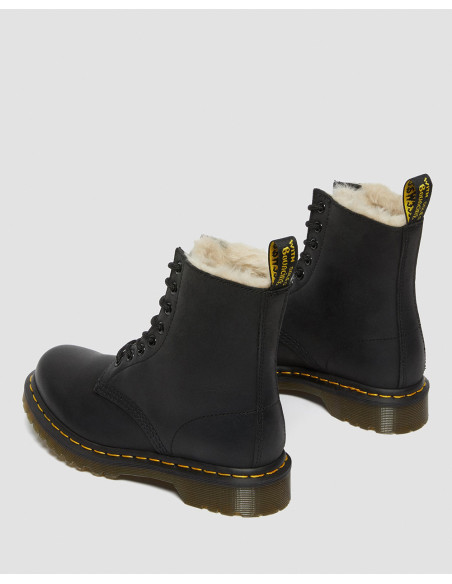 DR MARTENS 1460 Serena Black Burnished Wyoming - Buty