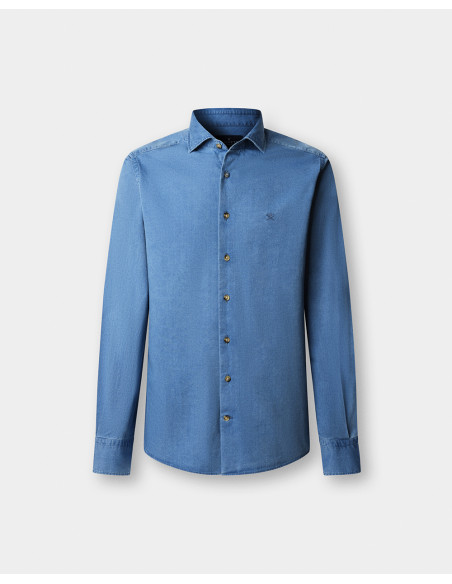 HACKETT Ess Denim Mid - Camisa vaquera