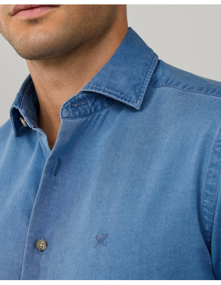 HACKETT Ess Denim Mid - Camisa vaquera