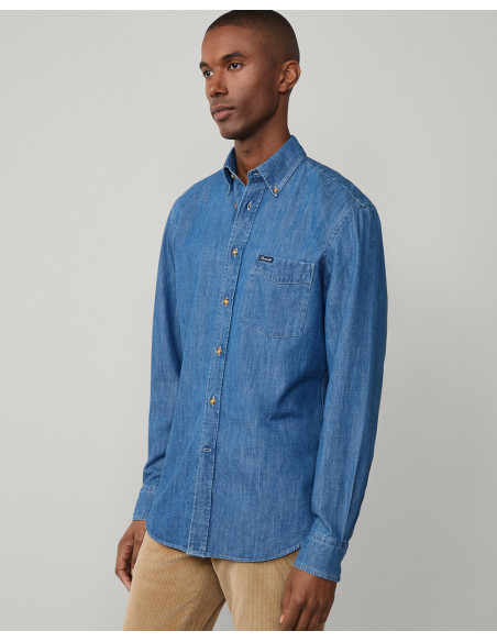 FAçONNABLE Cl Bd Indigo Twill – Jeanshemd