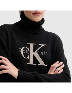 CALVIN KLEIN - Suéter de gola alta em chenille macio 2