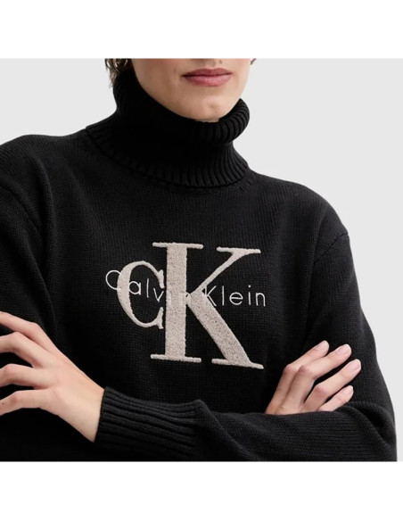 CALVIN KLEIN - Soft Chenille Turtleneck Sweater