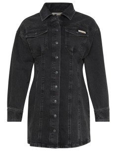 CALVIN KLEIN  - Vestido Camisero Denim