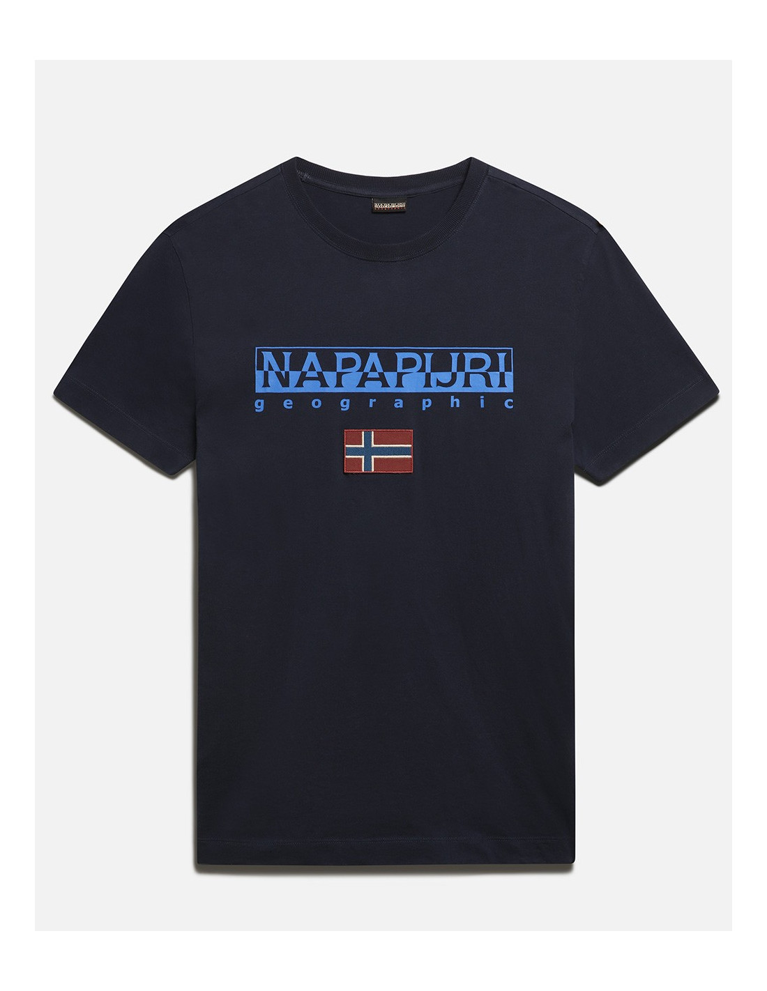 Tシャツ・カットソー NAPAPIJRI Men T-shirt Gnawed Blue NP0A4GDL 183 Napapijri Blue Cotton Men's T-Shirt | Amazon.com